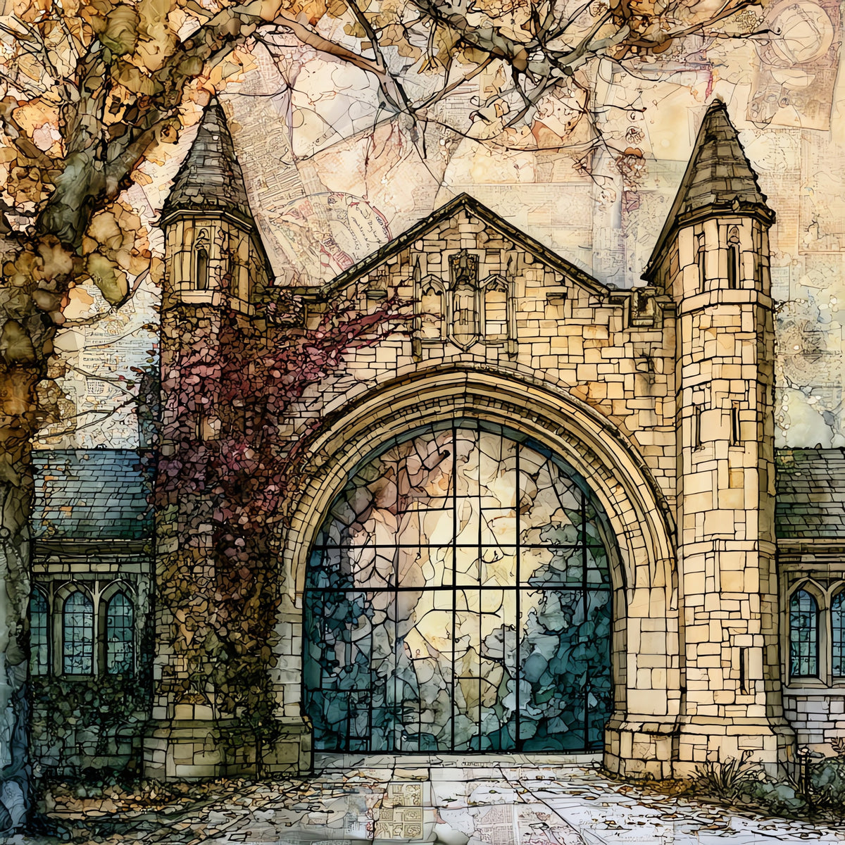 the Indiana University Sample — ceramic art tile