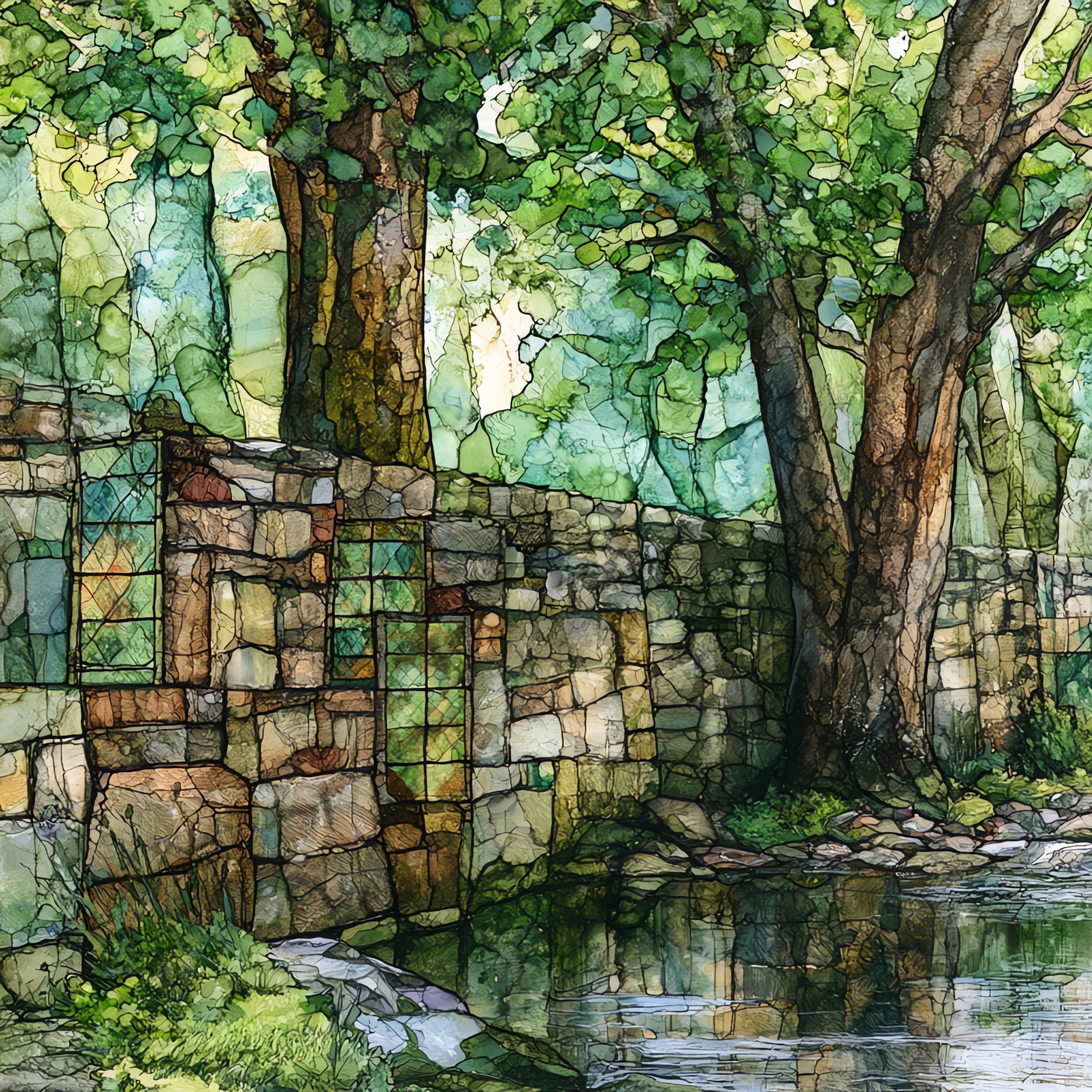 the Brandywine Creek State — ceramic art tile