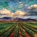 Hatch chile fields — ceramic art tile