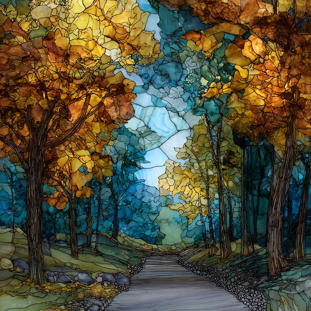 the Natchez Trace maple canopy — ceramic art tile