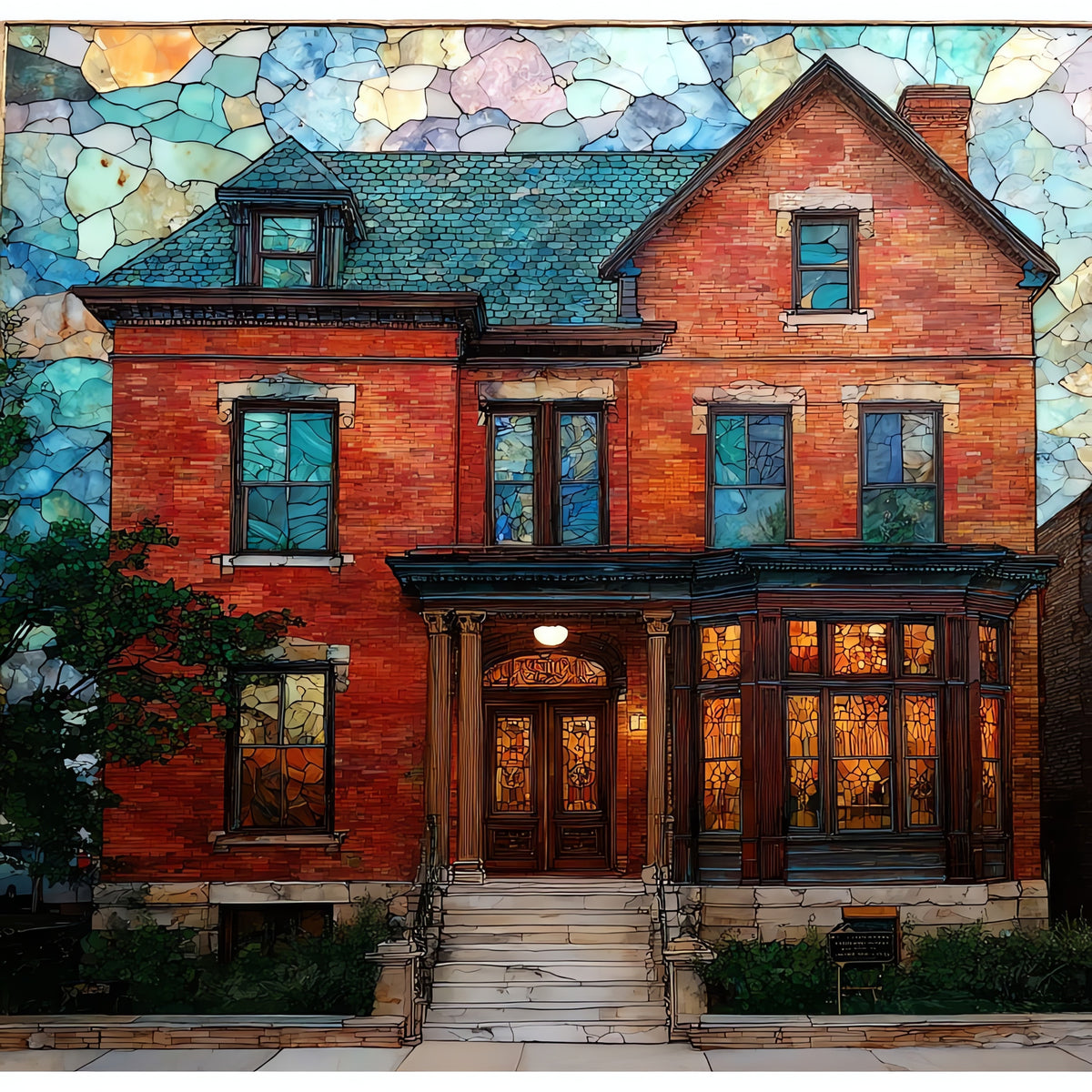 the Susan B Anthony House on — ceramic art tile