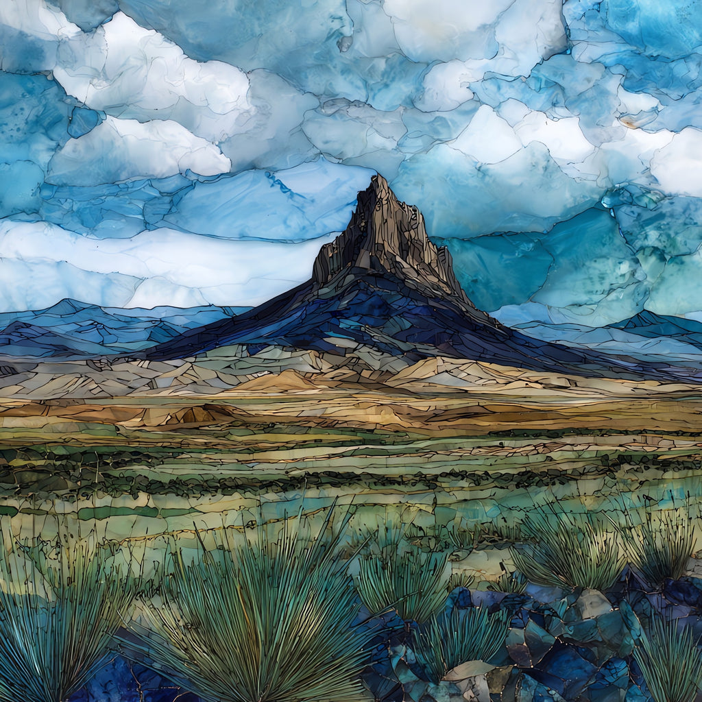 Cabezon Peak — ceramic art tile