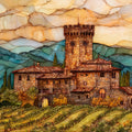 Castello di Amorosa — ceramic art tile