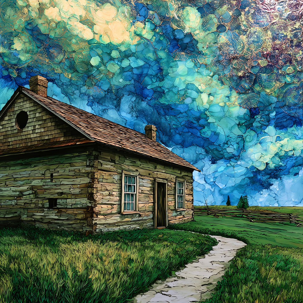 the Fort Abraham Lincoln — ceramic art tile