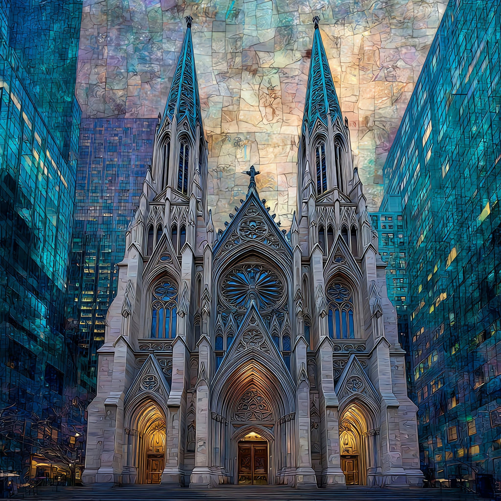 St Patrick's Cathedral on Fifth Avenue — ceramic art tile
