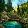 Strawberry Park Hot Springs Yampa Valley — ceramic art tile