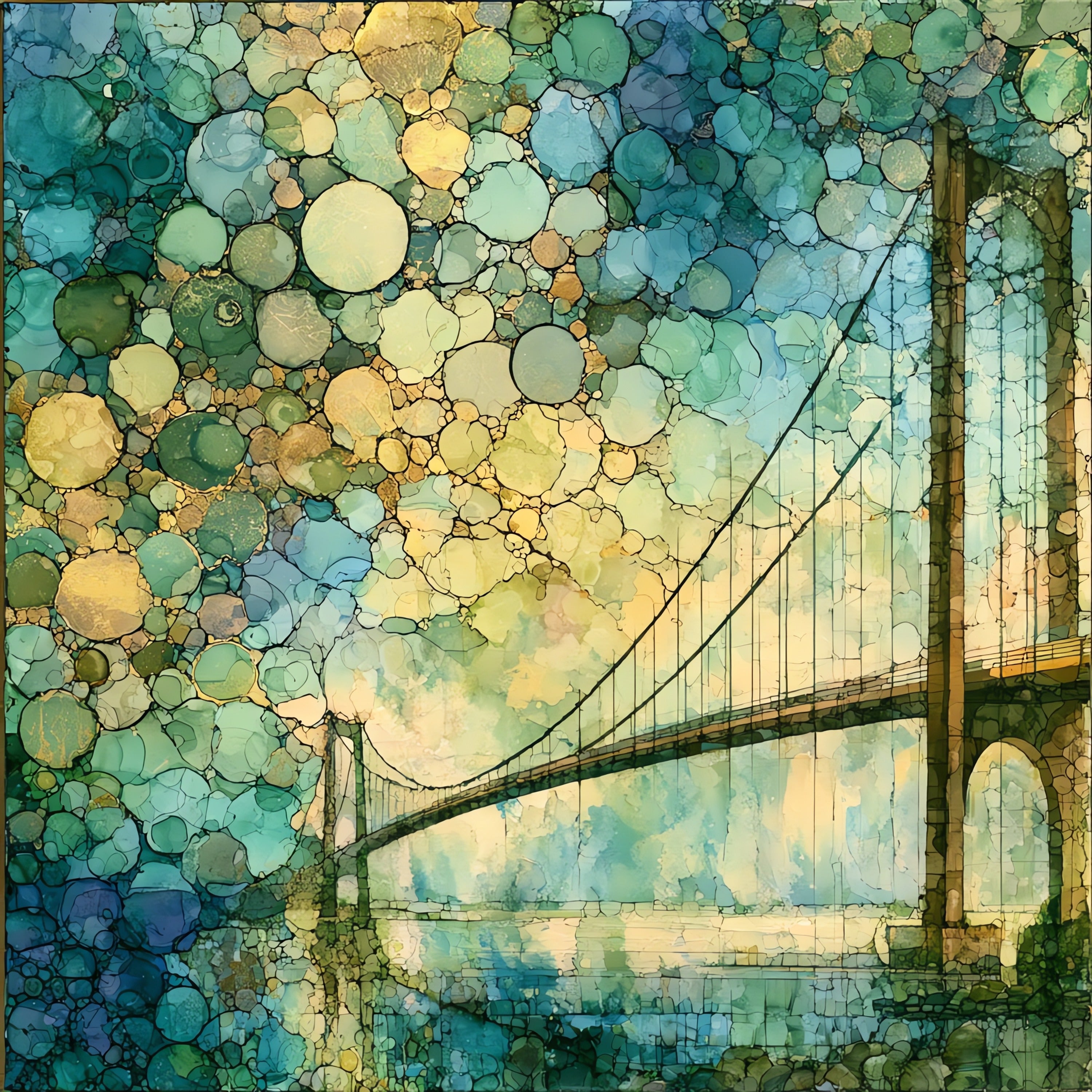 the Indian River Inlet Bridge — ceramic art tile