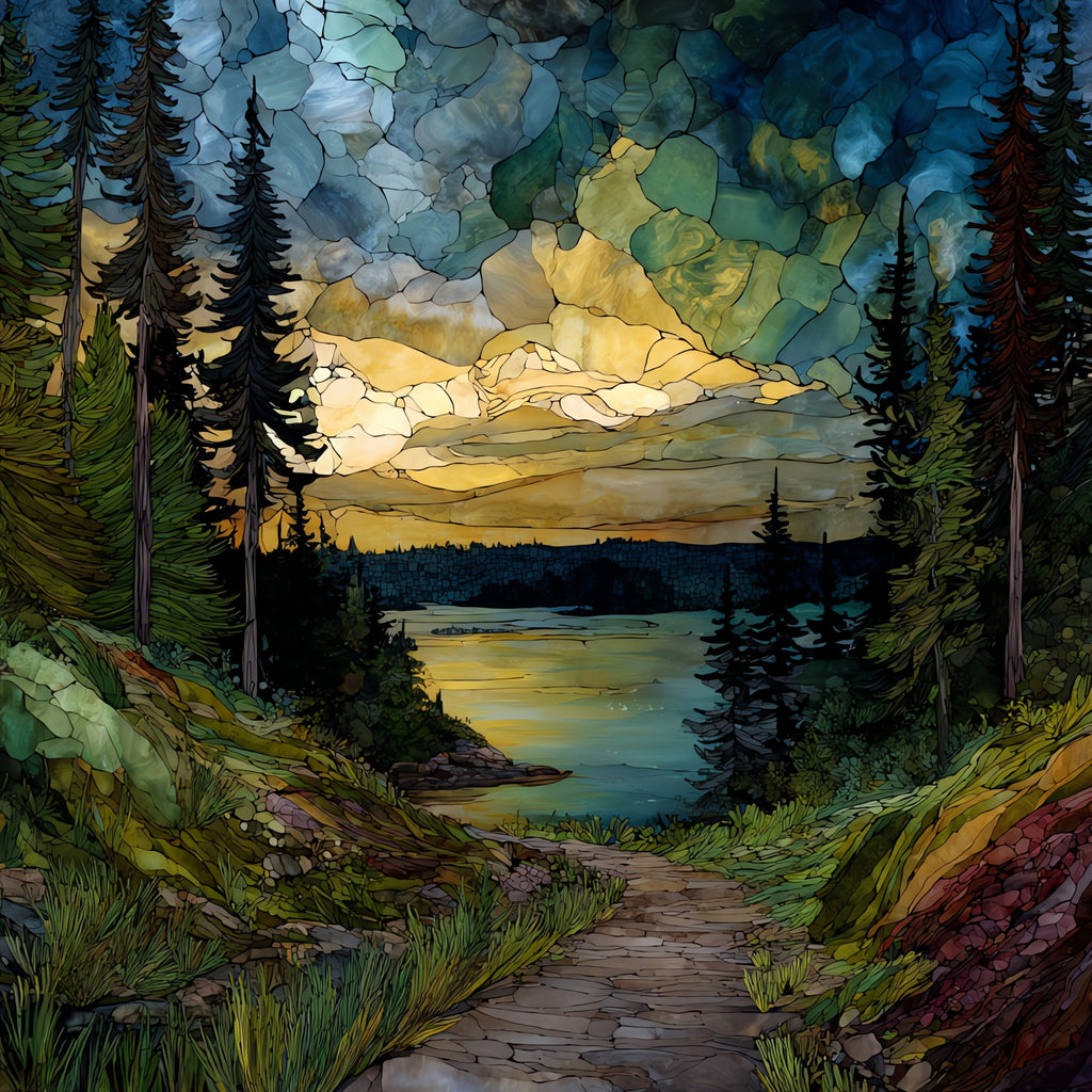 Border Route Trail vista over the — ceramic art tile
