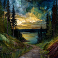 Border Route Trail vista over the — ceramic art tile