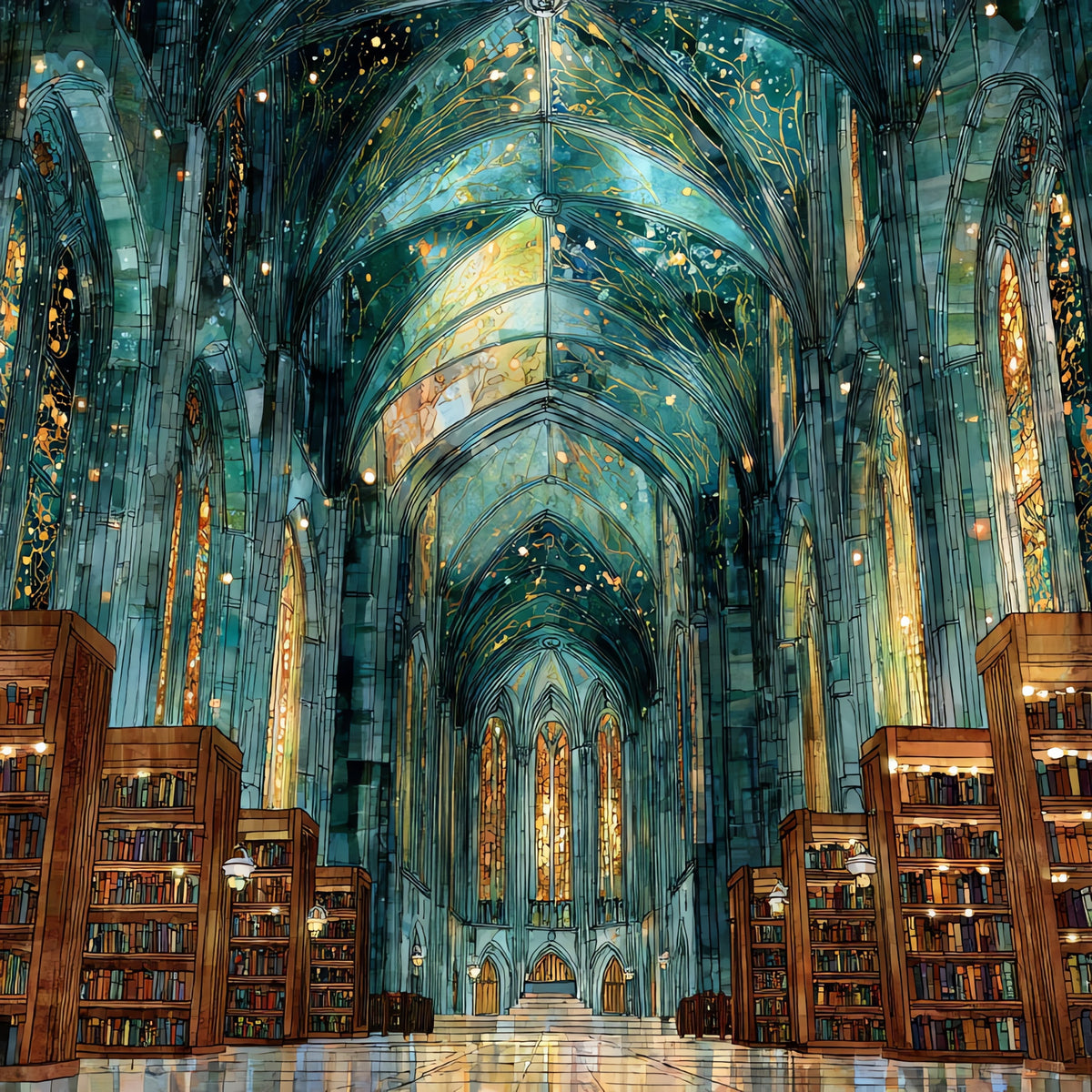 the Yale Sterling Memorial — ceramic art tile