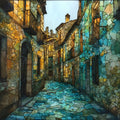 Salamanca district elegant streets — ceramic art tile