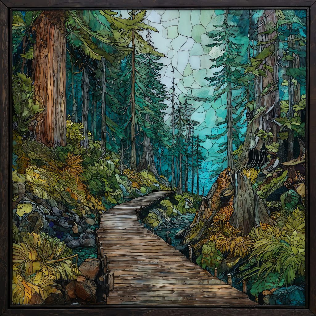 the Bartlett Cove rainforest trail in — ceramic art tile