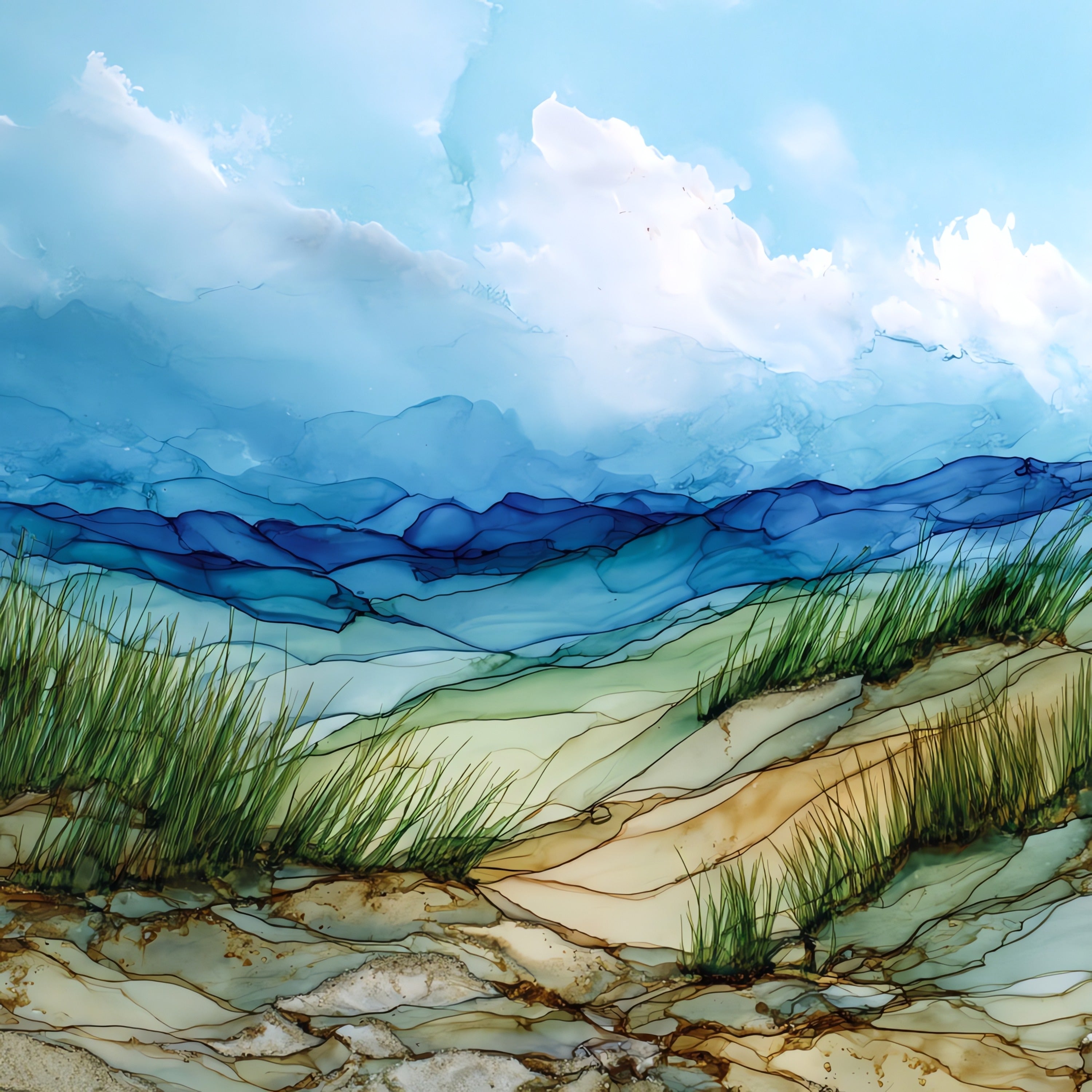 Beaver Sand Dunes State Park — ceramic art tile
