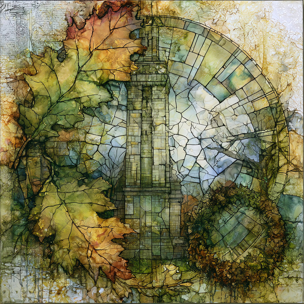 the Tippecanoe Battlefield Memorial — ceramic art tile