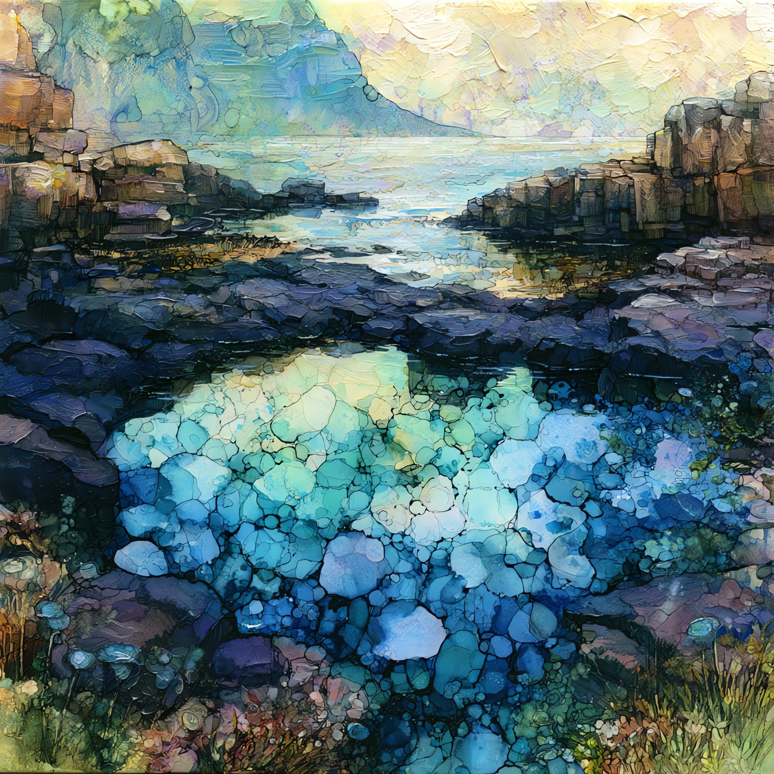 a tidal pool of — ceramic art tile