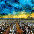 the Mississippi Delta cotton — ceramic art tile