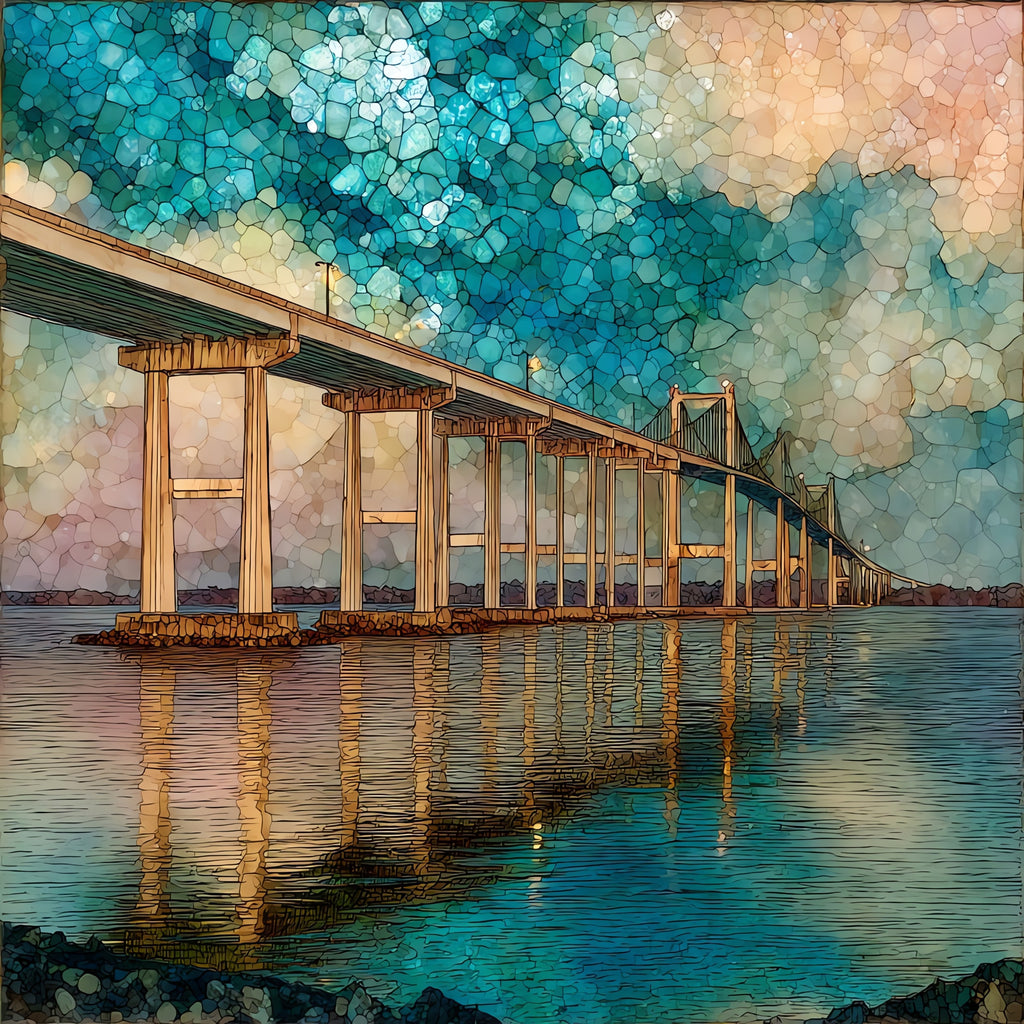 the Choptank River Bridge crossing to — ceramic art tile