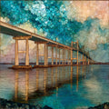 the Choptank River Bridge crossing to — ceramic art tile