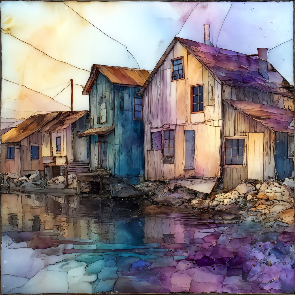 Leland Fishtown — ceramic art tile