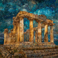 Temple of Aphaia — ceramic art tile