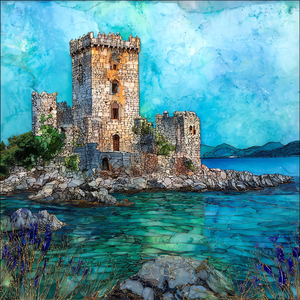 Methoni Castle — ceramic art tile