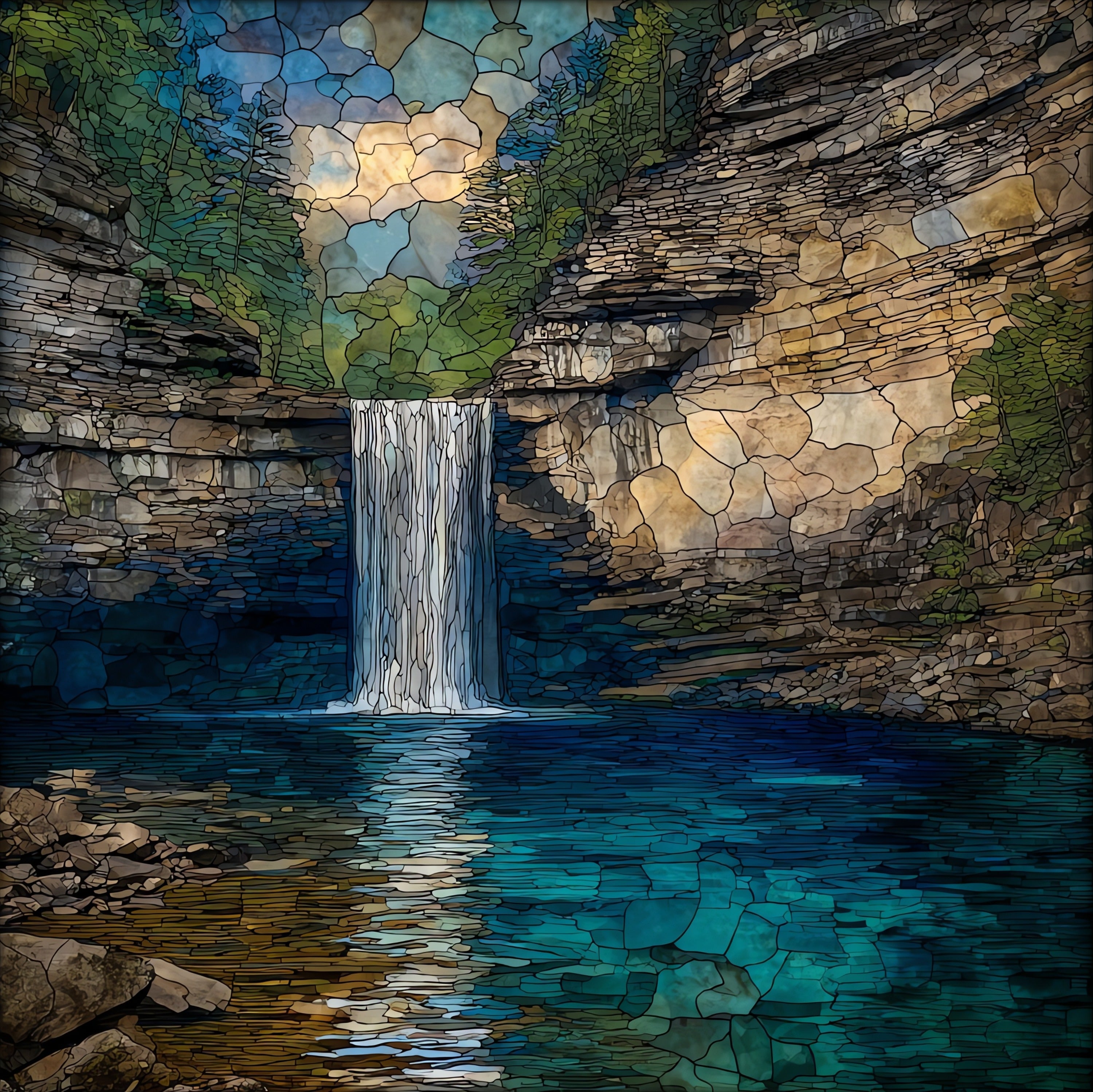 Foster Falls — ceramic art tile