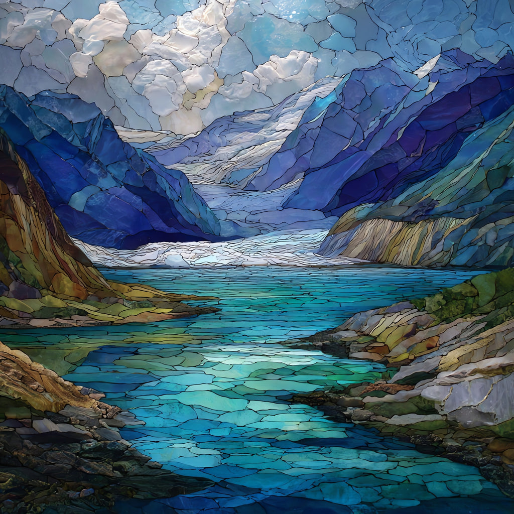 the Root Glacier — ceramic art tile