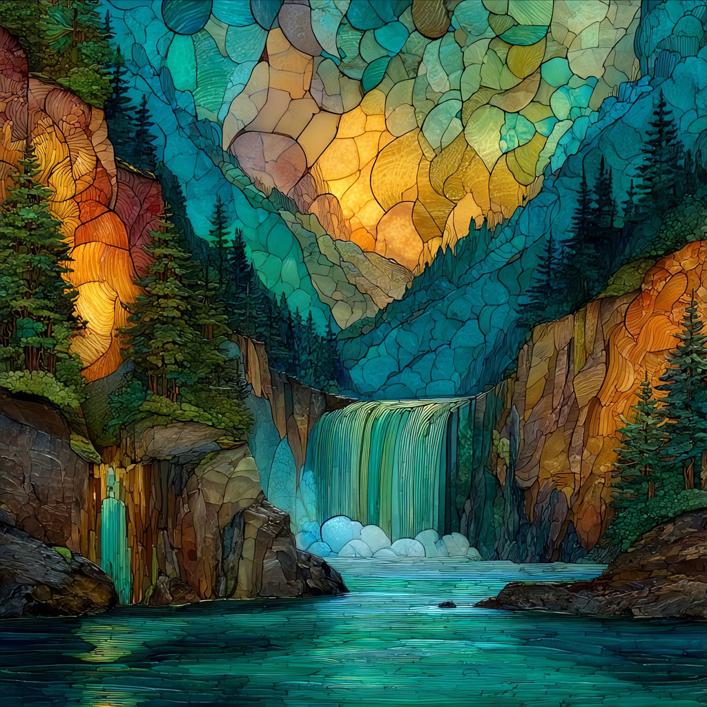 Hidden Falls below the — ceramic art tile