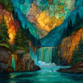 Hidden Falls below the — ceramic art tile
