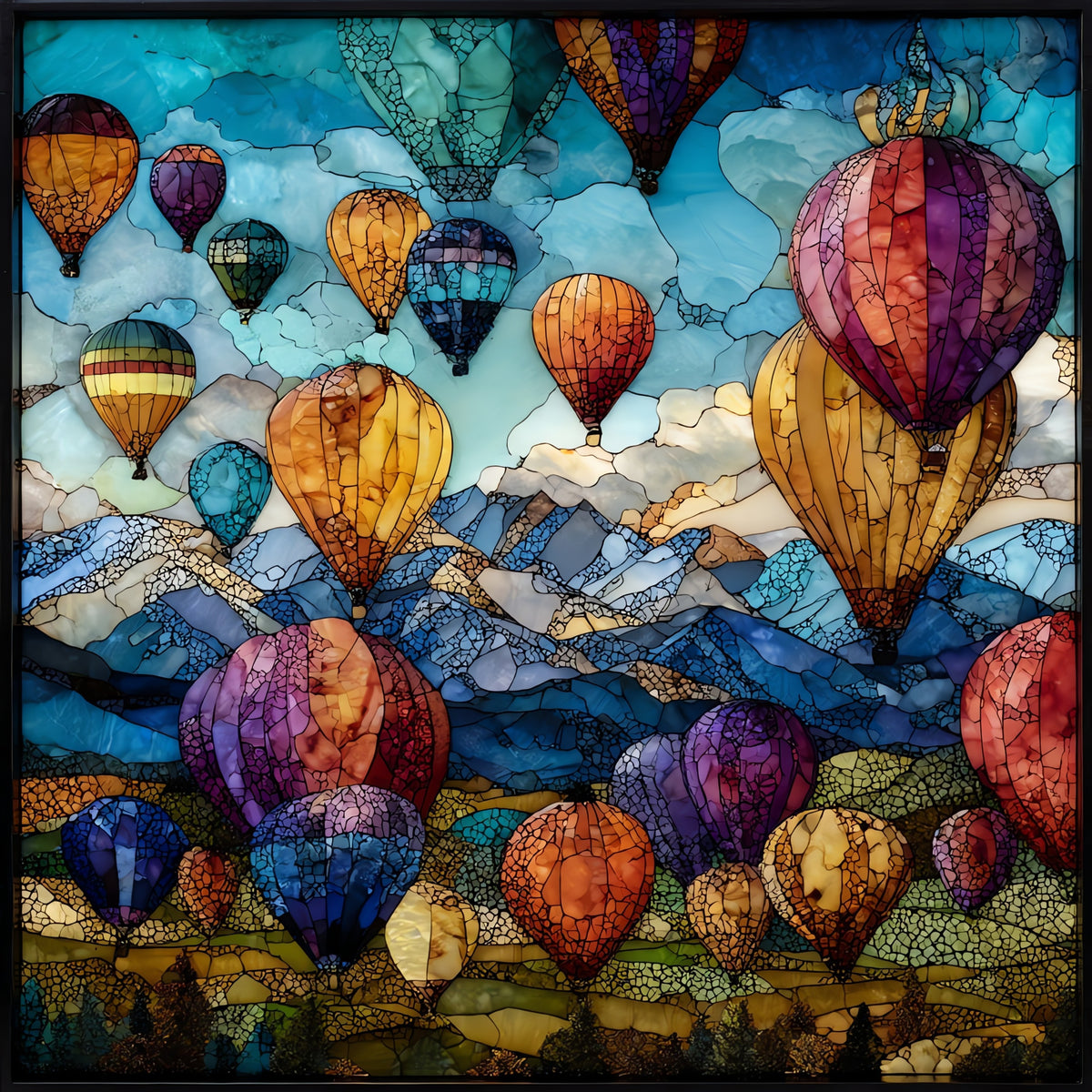 Albuquerque International Balloon Fiesta — ceramic art tile