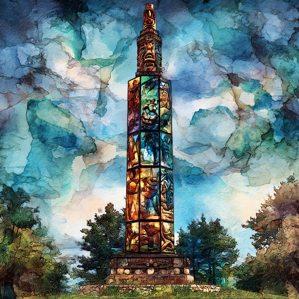 Totem Pole Park — ceramic art tile