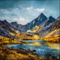Crestone Needle and Crestone Peak Sangre de Cristos — ceramic art tile