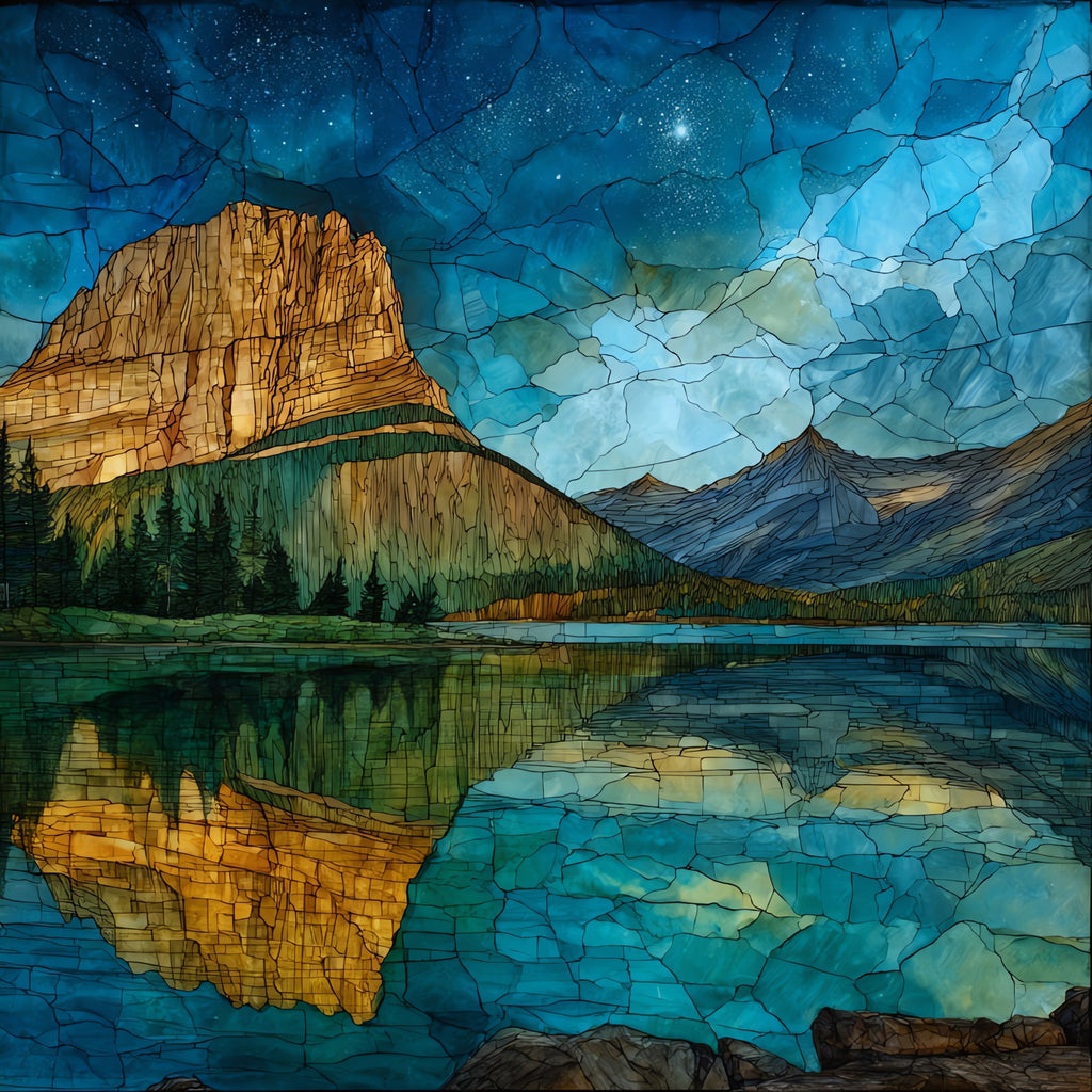 Lake Josephine reflecting Angel Wing and — ceramic art tile