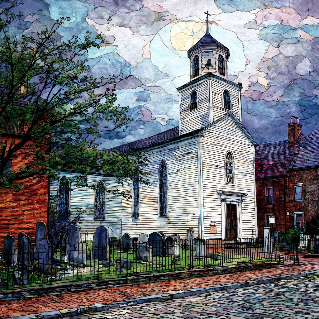St Johns Episcopal Church on Church — ceramic art tile