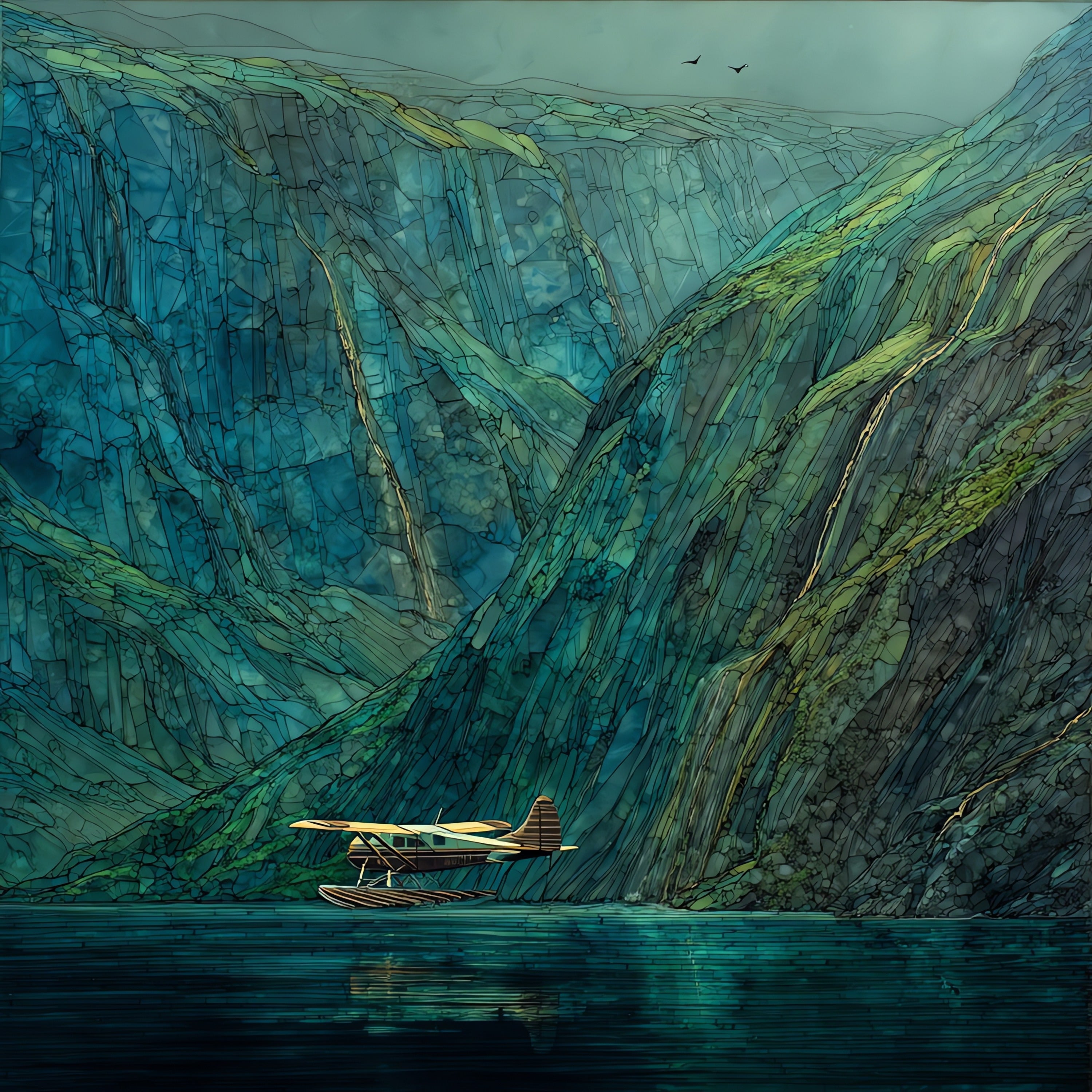 a Misty Fjords National — ceramic art tile