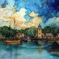 Saugatuck harbor — ceramic art tile