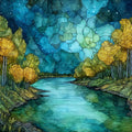 the Mississippi River — ceramic art tile