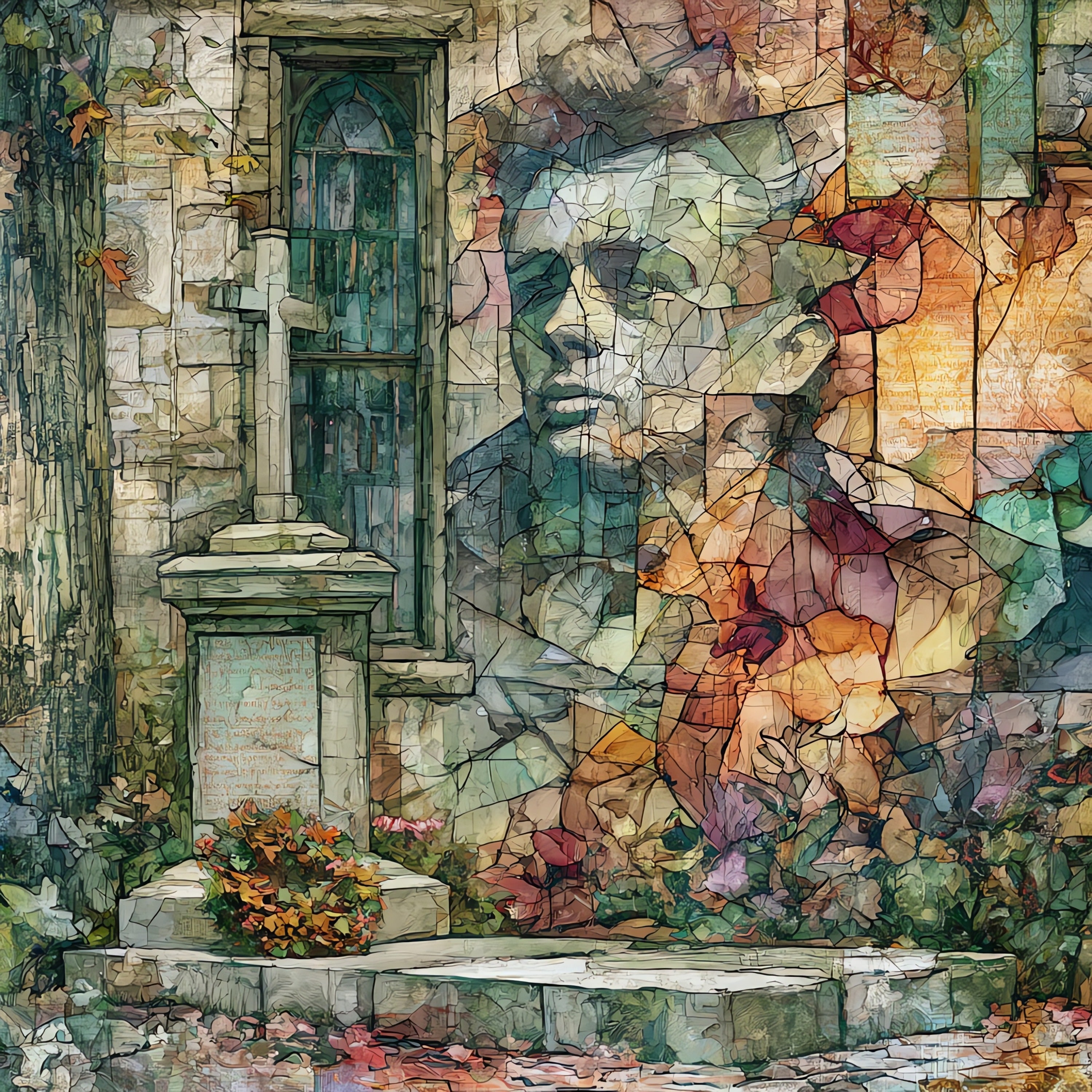 the James Dean Memorial — ceramic art tile