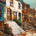 Federal Hill rowhouses — ceramic art tile