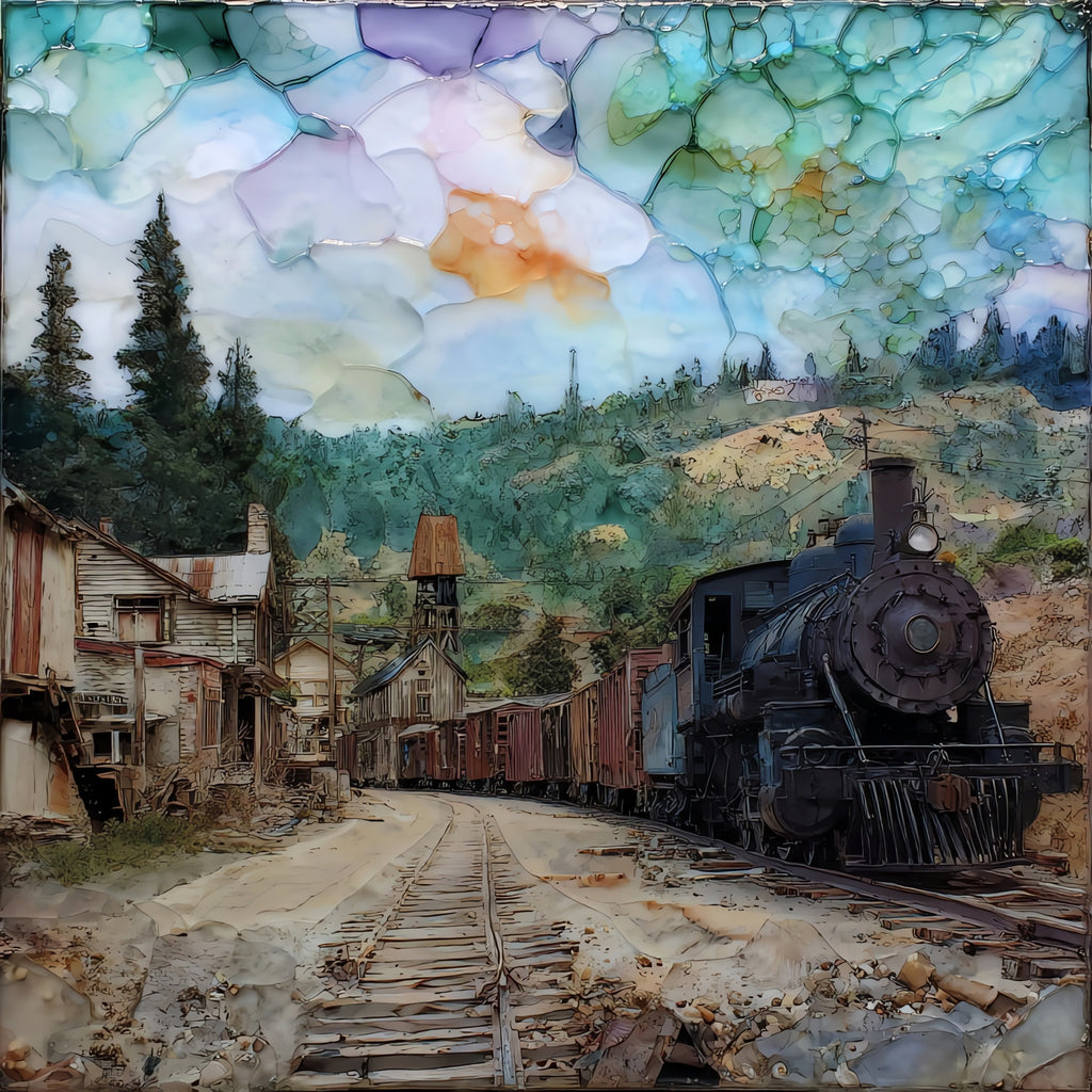 the Nevada City open-air museum along — ceramic art tile