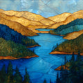 Lake Shasta — ceramic art tile