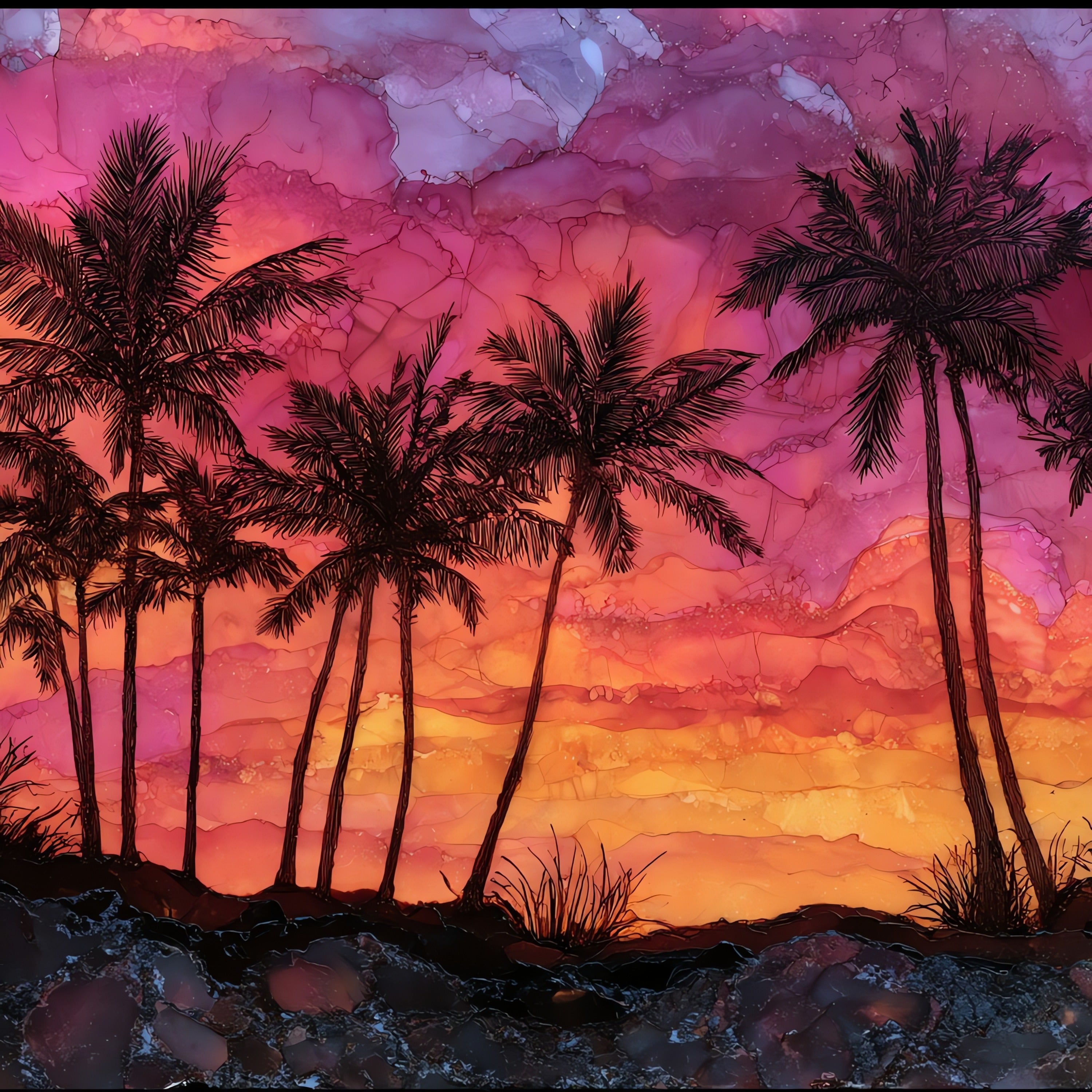 Naples Pier — ceramic art tile