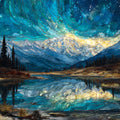 Reflection Pond beneath Denali — ceramic art tile