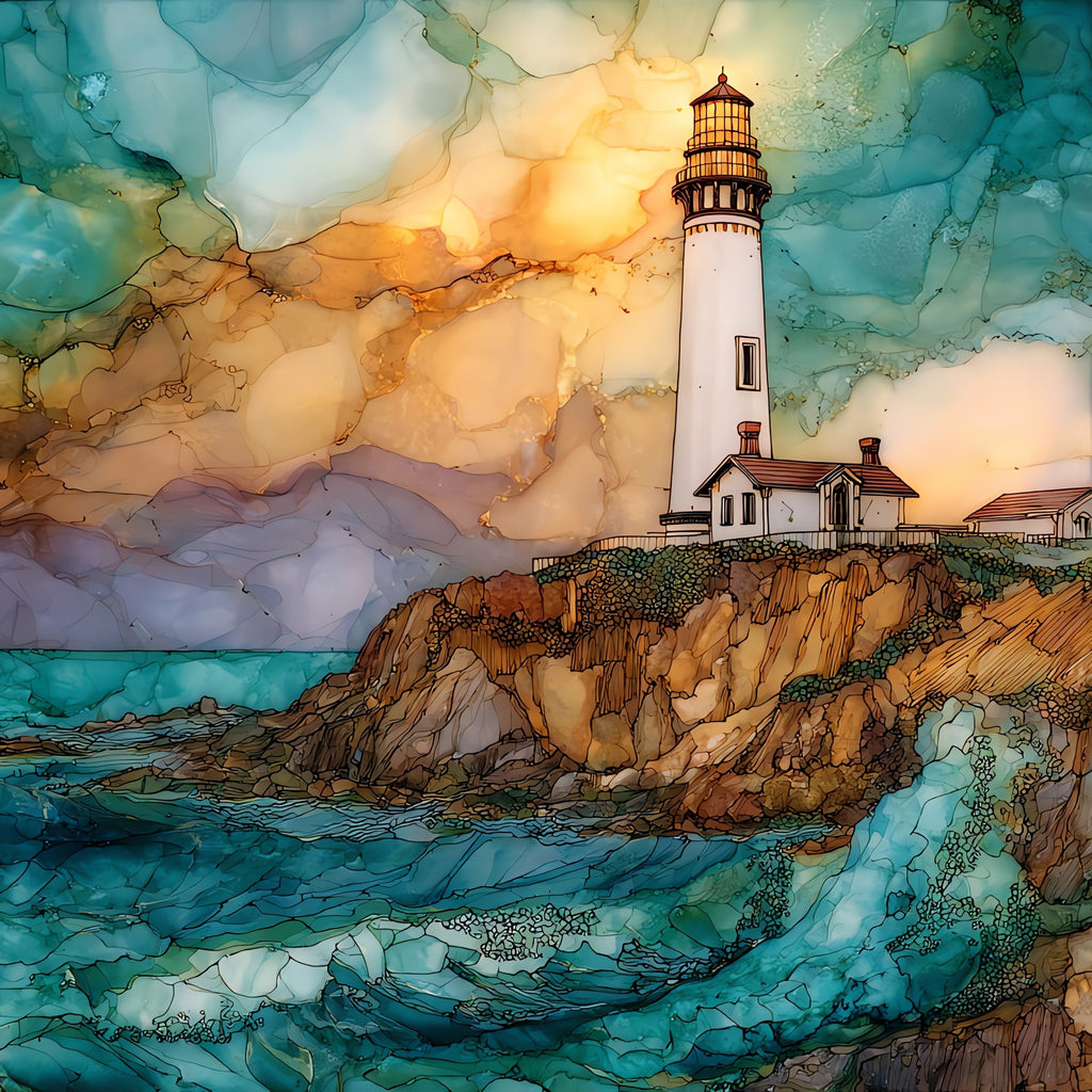 Point Vicente Lighthouse — ceramic art tile