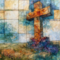 the World's Largest Crucifix — ceramic art tile