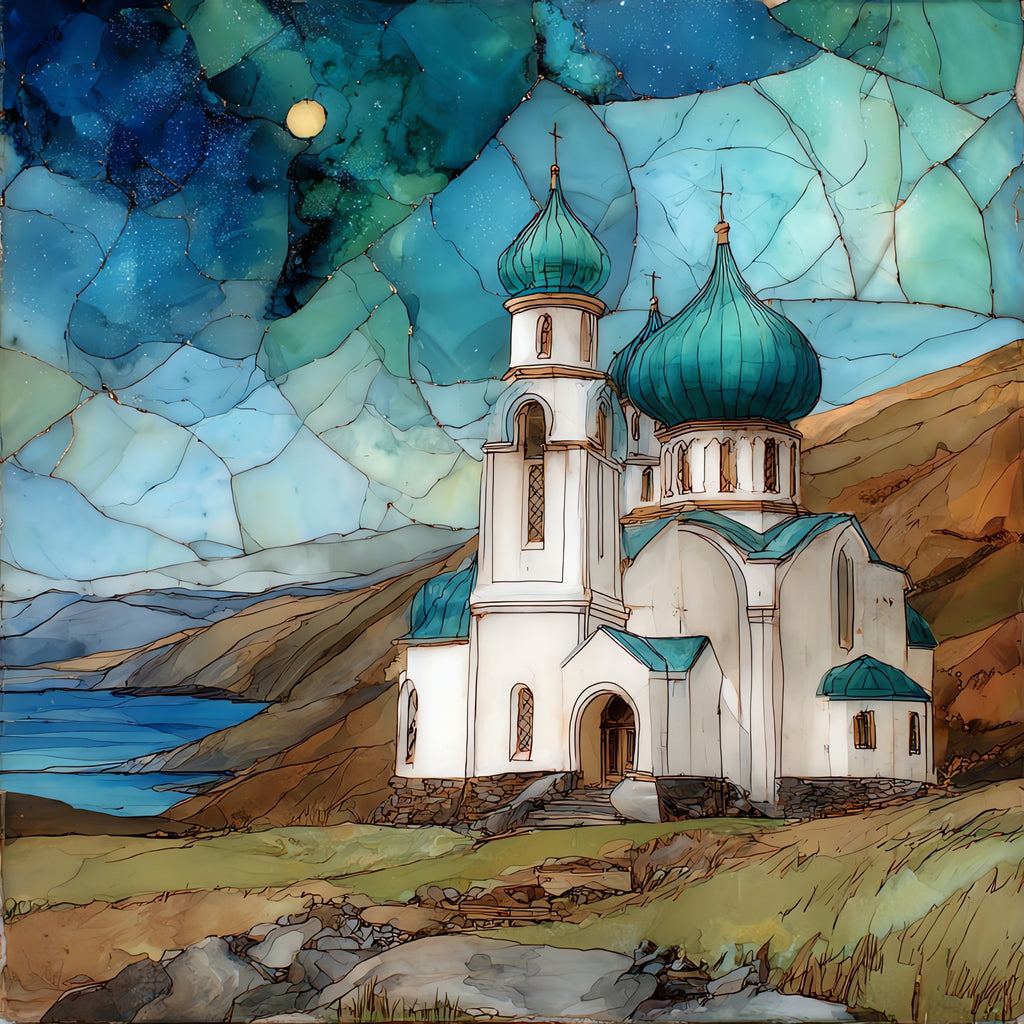 Holy Ascension Cathedral in — ceramic art tile