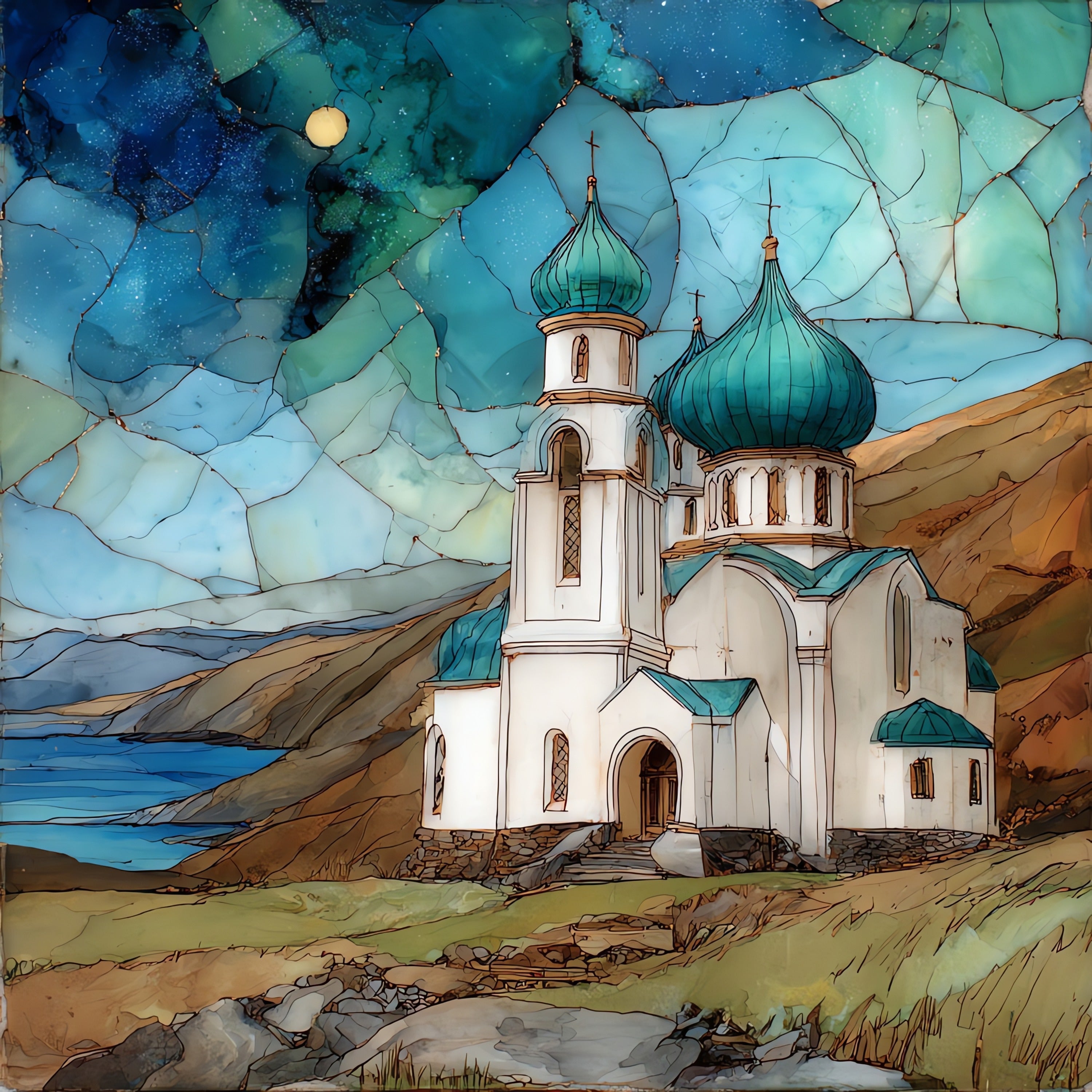 Holy Ascension Cathedral in — ceramic art tile
