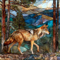 a Mexican gray wolf — ceramic art tile