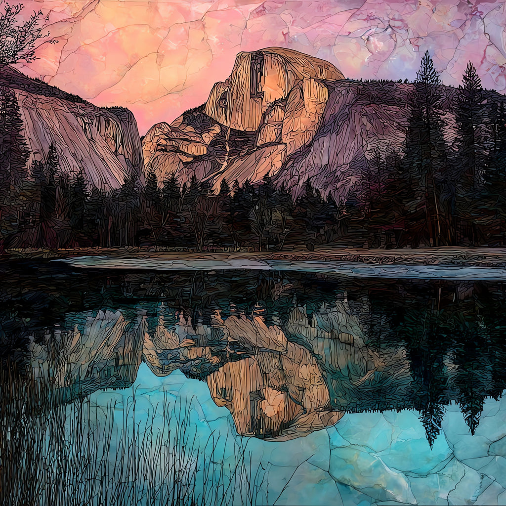 Mirror Lake — ceramic art tile