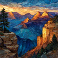 Grand Canyon Kaibab Limestone rim crowning — ceramic art tile